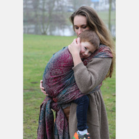 Chusta kółkowa Yaro Slings -  Ava Trinity Maroon Rainbow Choco High Wool