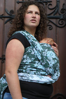 Chusta tkana Yaro Slings - Anemone Trinity Pine Bourette Seacell