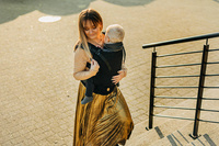 Nosidełko LennyLamb LennyUpGrade - Pawi Ogon - Pitch Black