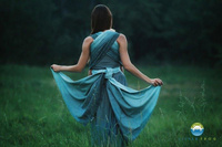 Chusta tkana Little Frog Stormy Cube