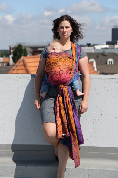 Chusta kółkowa Yaro Quantum Marbella Grad Black Tencel Linen