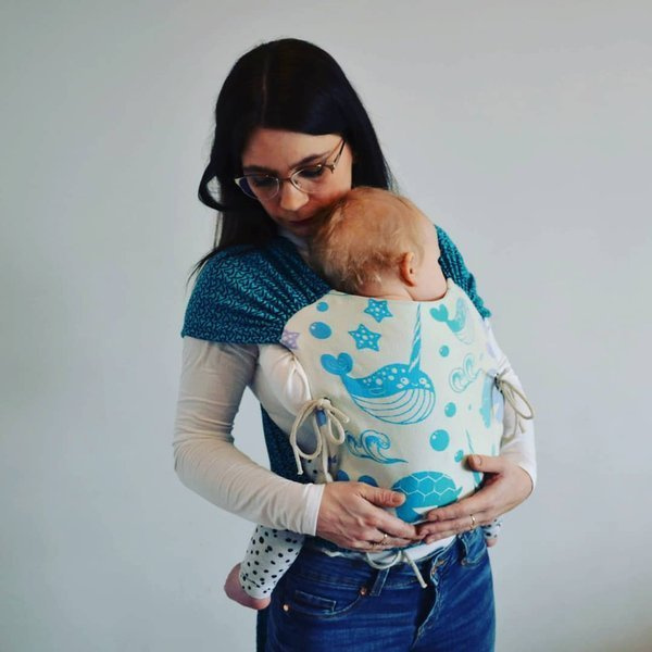 Nosidełko hybrydowe Mimi.EM - Lolly Wovens Sea Unicorn Breeze/Luna Dream Little Hearts