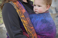 Chusta tkana Yaro Chloe Duo Havana Grad Orange Navy Confetti