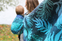 Chusta tkana Yaro Sling - Oasis Duo Aqua Grad Emerald Navy Wool 