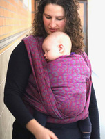 Chusta tkana Yaro Pussycat Duo Fuchsia Violet Turkis Tencel 