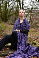 Chusta tkana Yaro Sling - Roses Duo Violet Lilac Tencel Seacell