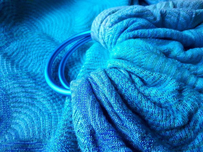 Chusta kółkowa/Ring Sling Yaro Slings Gravity Duo Aqua Grad Blue Green Seacell Wrap (używana)