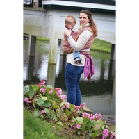 Chusta tkana Yaro Loops Purple Yellow Tencel Linen