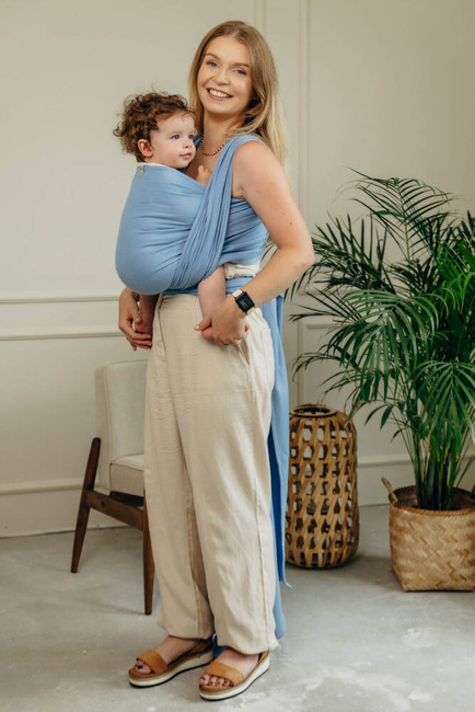 Chusta tkana LennyLamb - Mała Jodełka Skylight