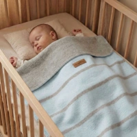 Zaffiro - Koc bawełniany Alba 75x100cm baby blue