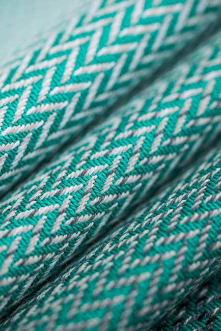 LennyHybrid Half Buckle Carrier - Ombre Green Herringbone