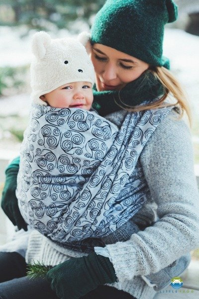 Chusta tkana Little Frog Black Glow