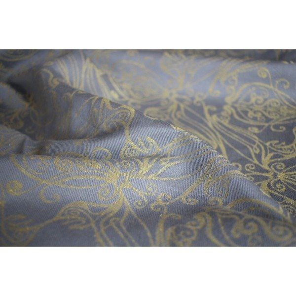 Chusta tkana Yaro Elvish Grey Yellow Linen