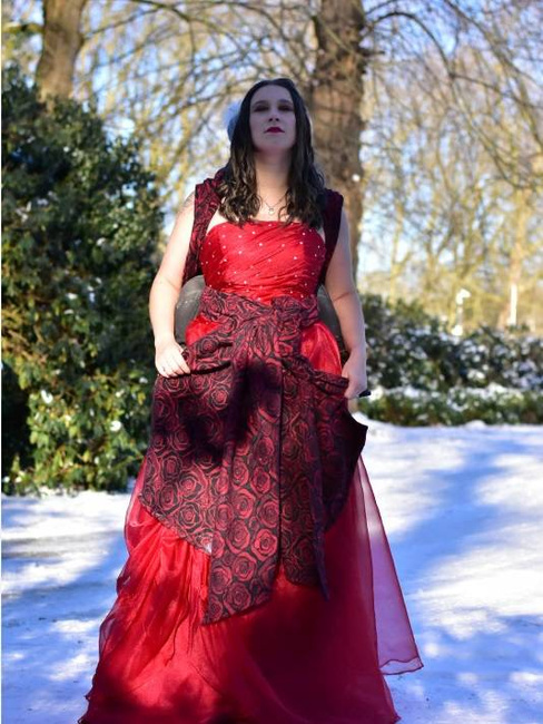 Chusta tkana Yaro Sling - Roses Duo Red Black Glam Wrap