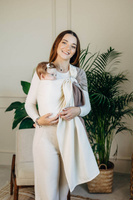 LennyLamb Ring Sling - Little Herringbone Baby Cupcake