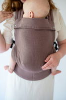 Qusy adjustable ergonomic carrier  2.0 - LINEN MOCHA MOUSSE
