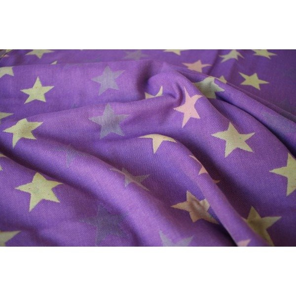 Chusta tkana Yaro Stars Ultra Purple Yellow Confetti