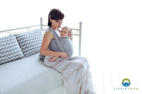 Chusta tkana Little Frog Szary Cube