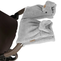 Zaffiro - Stroller Hand Muff Made of Natural Premium Sheep Wool - Grey