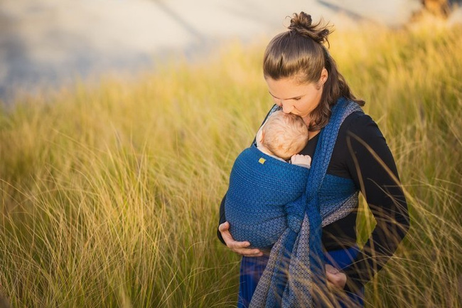 Chusta tkana EverySligns - Babyheart Blueberry