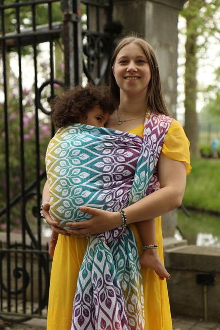 Szal Yaro Slings - La Vita Trinity Caribbean Rainbow Tencel Linen