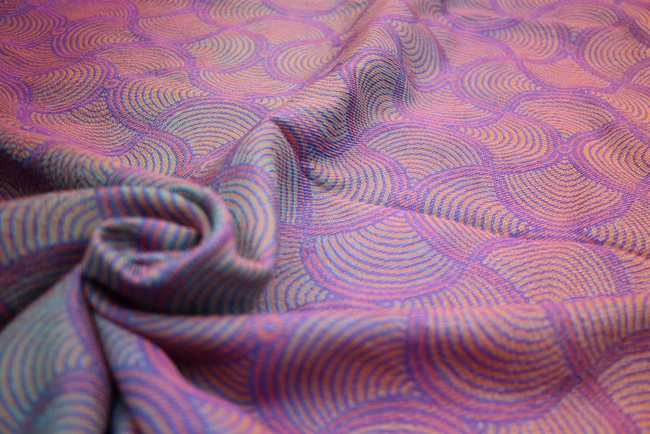 Chusta tkana Yaro Gravity Duo Aqua Grad Orange Violet Tencel