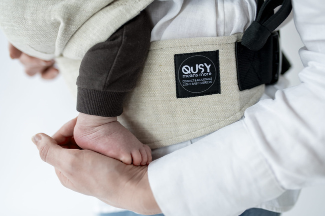 Baby Carrier Qusy Mini - Linen Beige  2.0