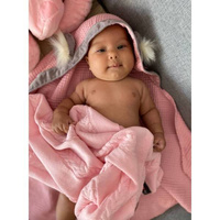 Bubble Hop Baby Towel Soft Pink