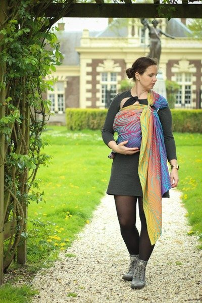 Chusta tkana Yaro Dandy Fire Grad Aqua Tencel