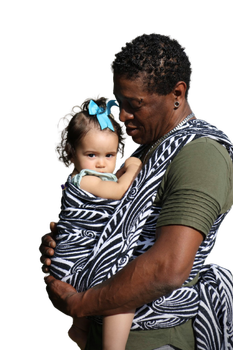 Chusta tkana Yaro Sling - Dandy Puffy Navy White Boucle