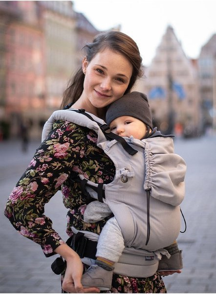 Kinder Hop Multi Soft Carrier: Little Herringbone Ecru