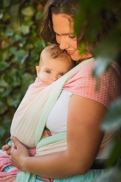 Chusta kółkowa/Ring Sling EverySlings Babyheart Gooseberry Tencel