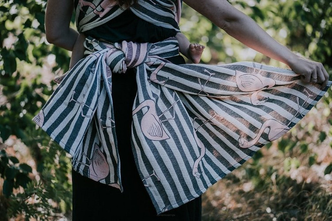 Chusta tkana Sensimo Slings - Flamingos Light