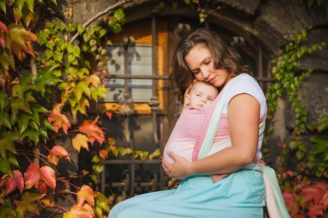 Chusta tkana EverySlings Babyheart Gooseberry