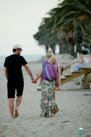 Chusta tkana Little Frog Bambusowy Ametyst