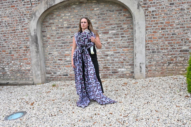 Chusta tkana Yaro Slings - Petals Duo Black Purple Hemp