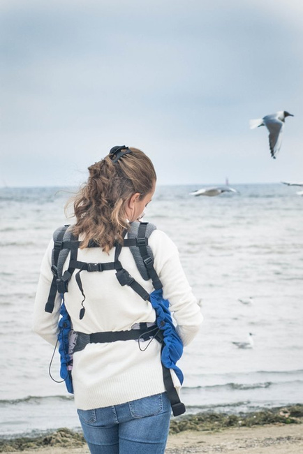 Cover for baby carrier/wrap - Softshell - Blue