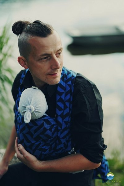 Woven wrap Little Frog - Indigo Dust