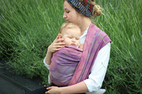 Chusta tkana Yaro Gravity Duo Aqua Grad Orange Violet Tencel