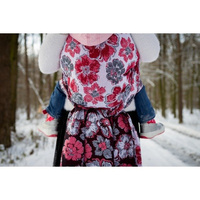 Chusta tkana Yaro Fiori Ultra Red Black White 