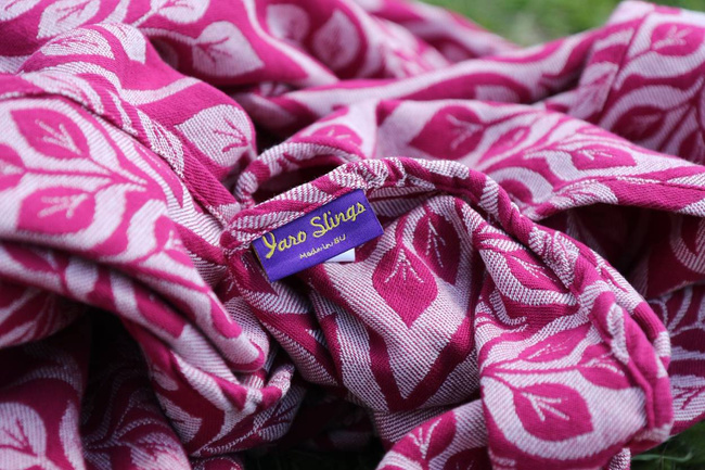Chusta tkana Yaro Sling - La Vita Duo Fuchsia White Tencel Seacell