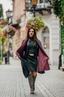 Chustowy Szal LennyLamb - Deco - Maroon Moss