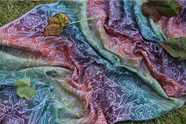 Chusta tkana Yaro Elvish Trinity Tawny Rainbow Wool
