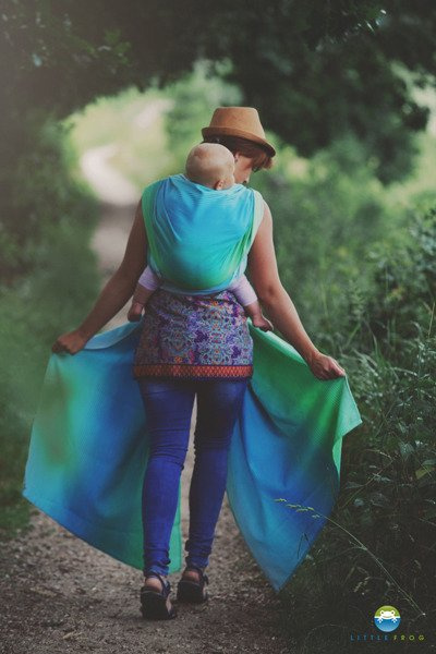 Chusta tkana Little Frog Morski Bazzyt