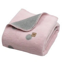 Zaffiro - Bari Cotton Blanket 75x100, baby pink dots