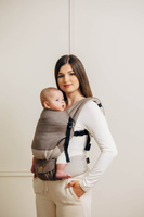 LennyLamb baby carrier - LennyLight - Little Herringbone Caffe Latte