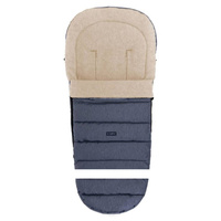 Zaffiro - Śpiwór do wózka iGrow 4.0 Beżowa Wełna premium + Melanż Granatowy