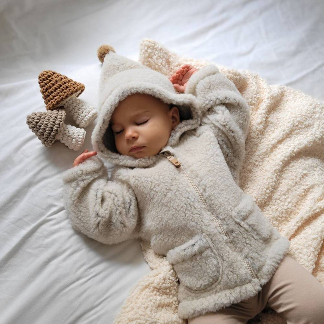 Zaffiro - Kurteczka Meri 100% wełna - Baranek 110/116 Beige 