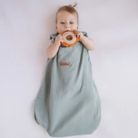 Zaffiro - Zaffiro Full Muslin Sleeping Bag 0.5 TOG 0–6m  - Mint