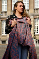 Chusta tkana Yaro Sling - La Fleur Puffy Rose Grey Bourette Glam